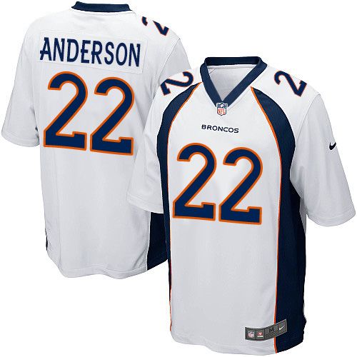 Nike Broncos #22 C.J. Anderson White Youth Stitched NFL New Elite Jersey